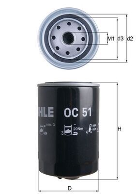 MAHLE OC 51 Oil Filter