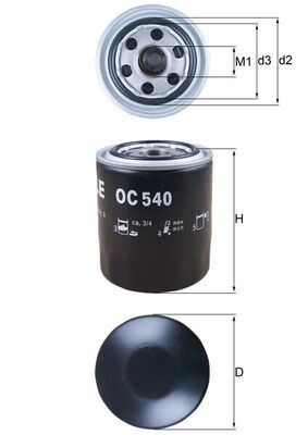 MAHLE OC 540 Oil Filter