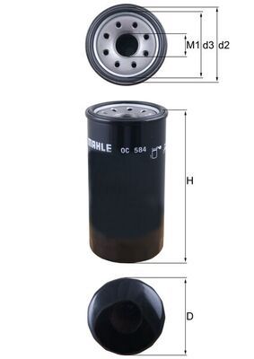 MAHLE OC 584 Oil Filter