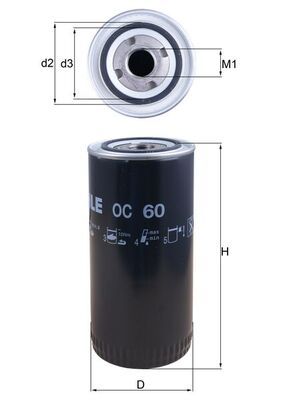 MAHLE OC 60 Oil Filter