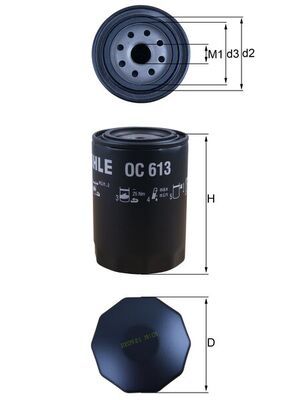 MAHLE OC 613 Oil Filter