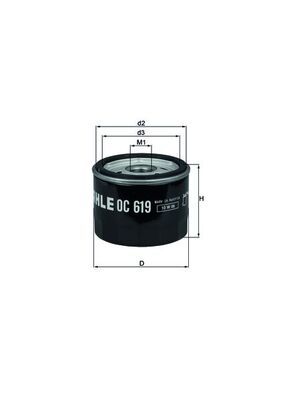 MAHLE OC 619 Oil Filter