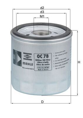 Oil Filter MAHLE OC 78