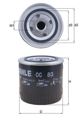 MAHLE OC 83 Oil Filter