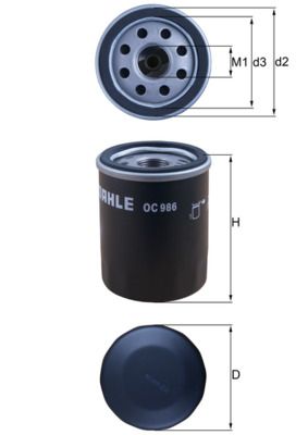 Oil Filter MAHLE OC 986