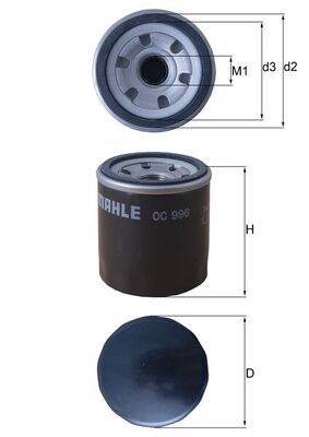 MAHLE OC 996 Oil Filter