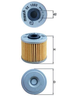 Oil Filter MAHLE OX 1093