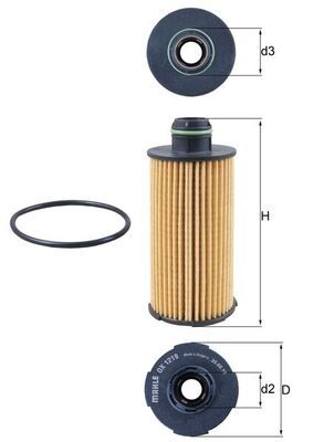 Oil Filter MAHLE OX 1219D