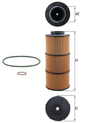 Oil Filter MAHLE OX 1389D