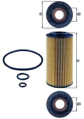MAHLE OX 179D Oil Filter