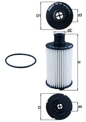 MAHLE OX 774D Oil Filter