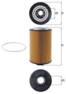 Oil Filter MAHLE OX 1028D
