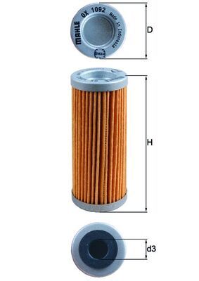 Oil Filter MAHLE OX 1092