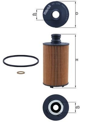 Oil Filter MAHLE OX 1141D