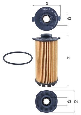MAHLE OX 1218D Oil Filter