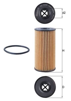 Oil Filter MAHLE OX 1308D