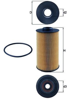 Oil Filter MAHLE OX 152/1D