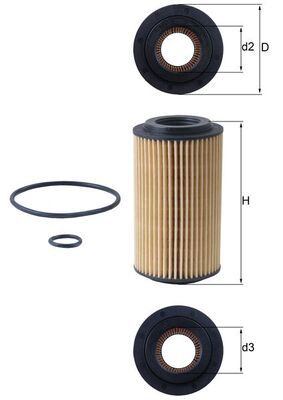 MAHLE OX 153D4 Oil Filter