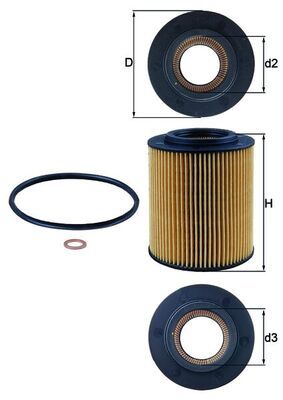 MAHLE OX 154/1D Oil Filter