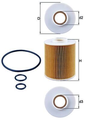Oil Filter MAHLE OX 163/4D