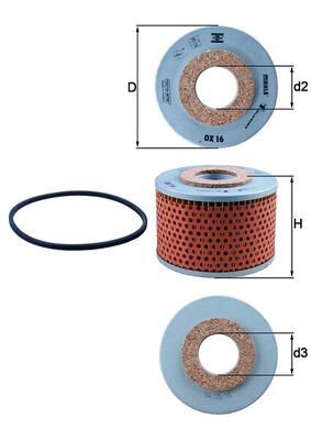 Oil Filter MAHLE OX 16D