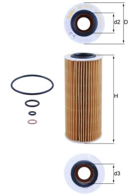 MAHLE OX 177/3D Oil Filter