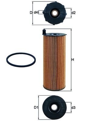 MAHLE OX 196/1D Oil Filter