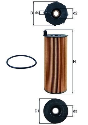 Oil Filter MAHLE OX 196/1D1