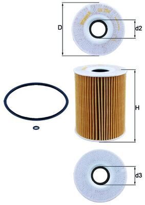 Oil Filter MAHLE OX 254D1