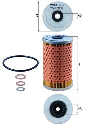 MAHLE OX 34D Oil Filter