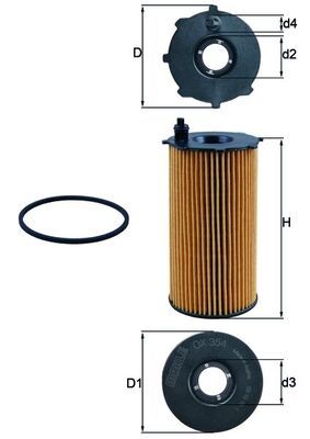 MAHLE OX 354D Oil Filter
