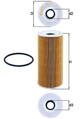 MAHLE OX 366D Oil Filter