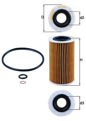 MAHLE OX 384D Oil Filter