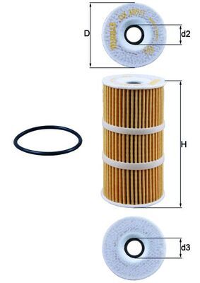 MAHLE OX 389/1D Oil Filter