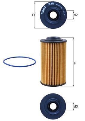 MAHLE OX 399D Oil Filter
