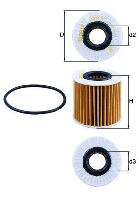 MAHLE OX 414D2 Oil Filter