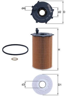 MAHLE OX 417D Oil Filter