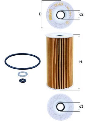 MAHLE OX 424D Oil Filter