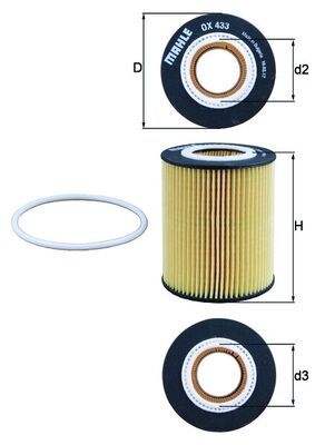 MAHLE OX 433D Oil Filter