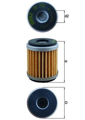 Oil Filter MAHLE OX 799