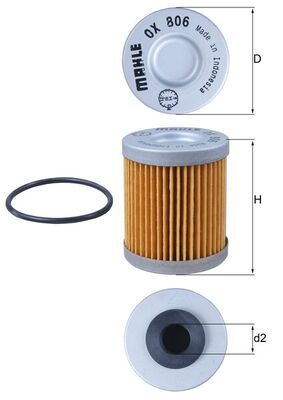 MAHLE OX 806D Oil Filter