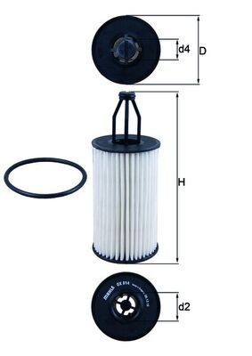 MAHLE OX 814D Oil Filter