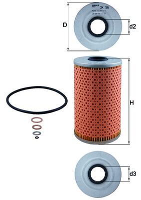 Oil Filter MAHLE OX 96D