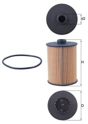 Oil Filter MAHLE OX 983D