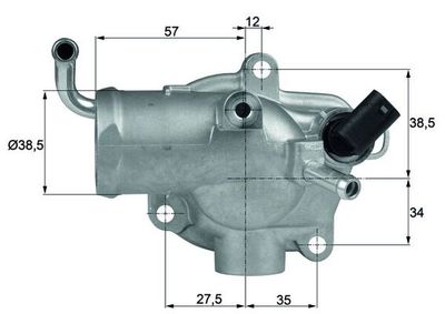 Thermostat, coolant MAHLE TH 12 87