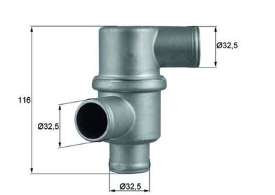 Thermostat, coolant MAHLE TH 37 80