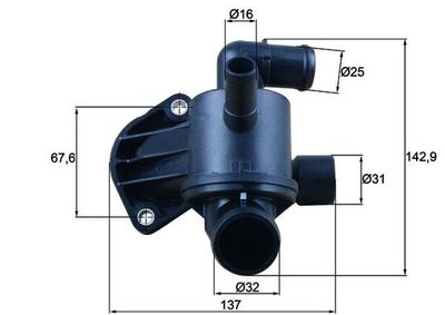 Thermostat, coolant MAHLE TH 57 87