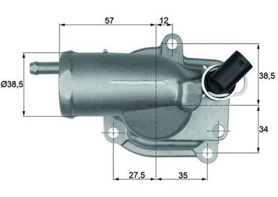 Thermostat, coolant MAHLE TH 10 87