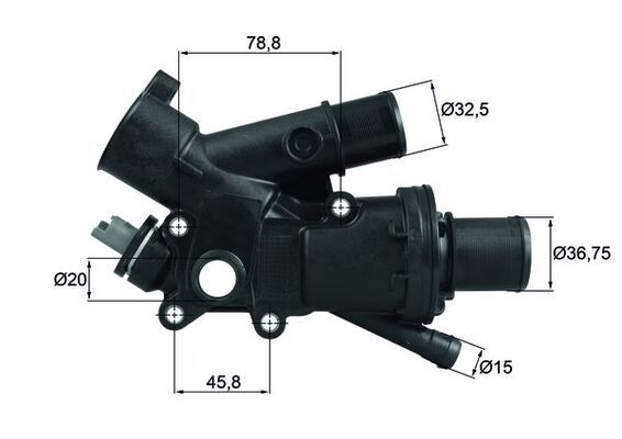 MAHLE TH 43 83 Thermostat, coolant
