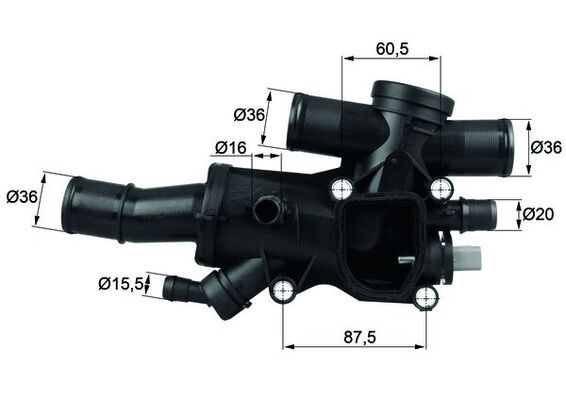 MAHLE TH 44 83 Thermostat, coolant